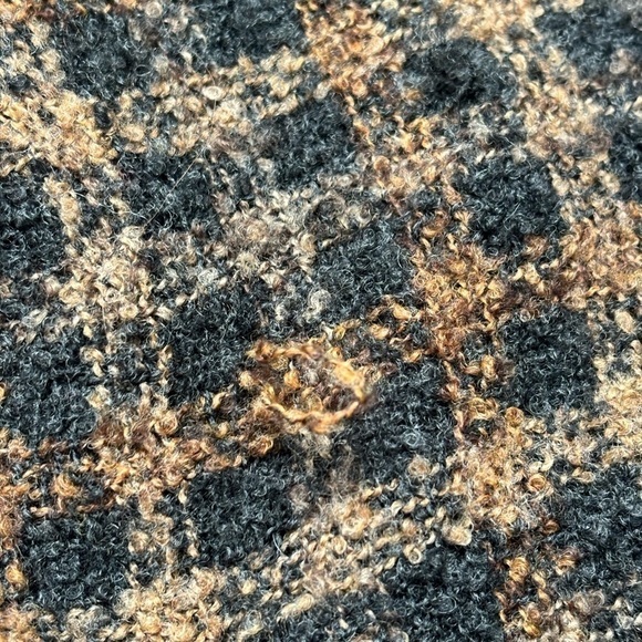 Boyne Valley Weavers Shawl O/S Black Brown Plaid Wool Blend‎ Cottagecore Irish - Picture 4 of 4